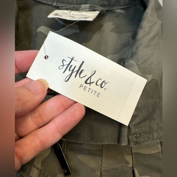 Style & Co. Women’s Camo Print Cotton Jacket Size PM NWT - Picture 6 of 13